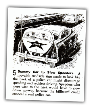 Illustration for article titled Fake Cop Car Hiding A Real Cop Car Is Making My Brain Hurt